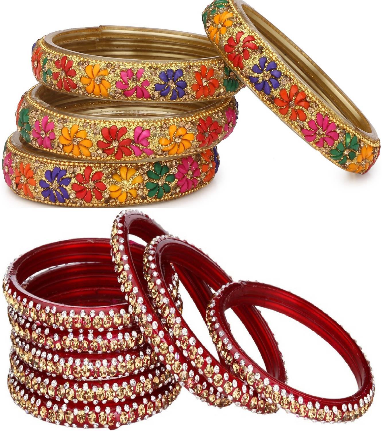1st Time Glass Enamel Bangle Set
