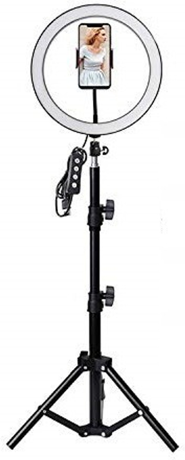 Image of Setster Ring Light with Stand and Phone Holder, Upgraded LED Selfie Ringlight Ring Flash