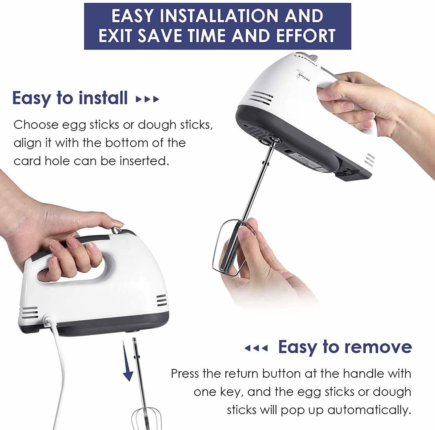 Image of ARDAKI 260 W White and Black Hand Blender