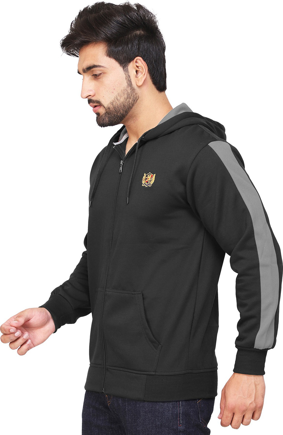 Image of Kundan Full Sleeve Color Block Men Sweatshirt