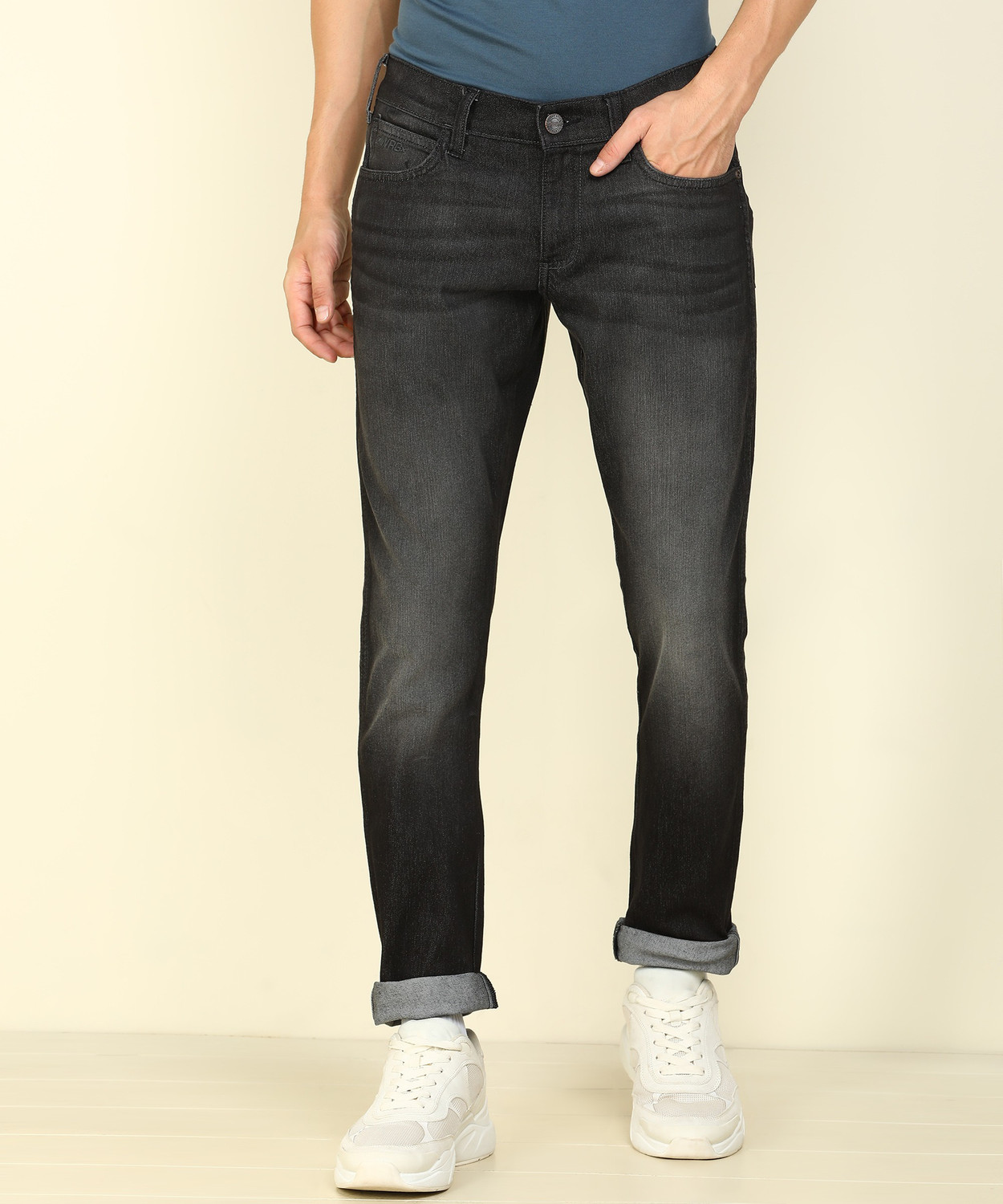 Image of Wrangler Skinny Men Black Jeans