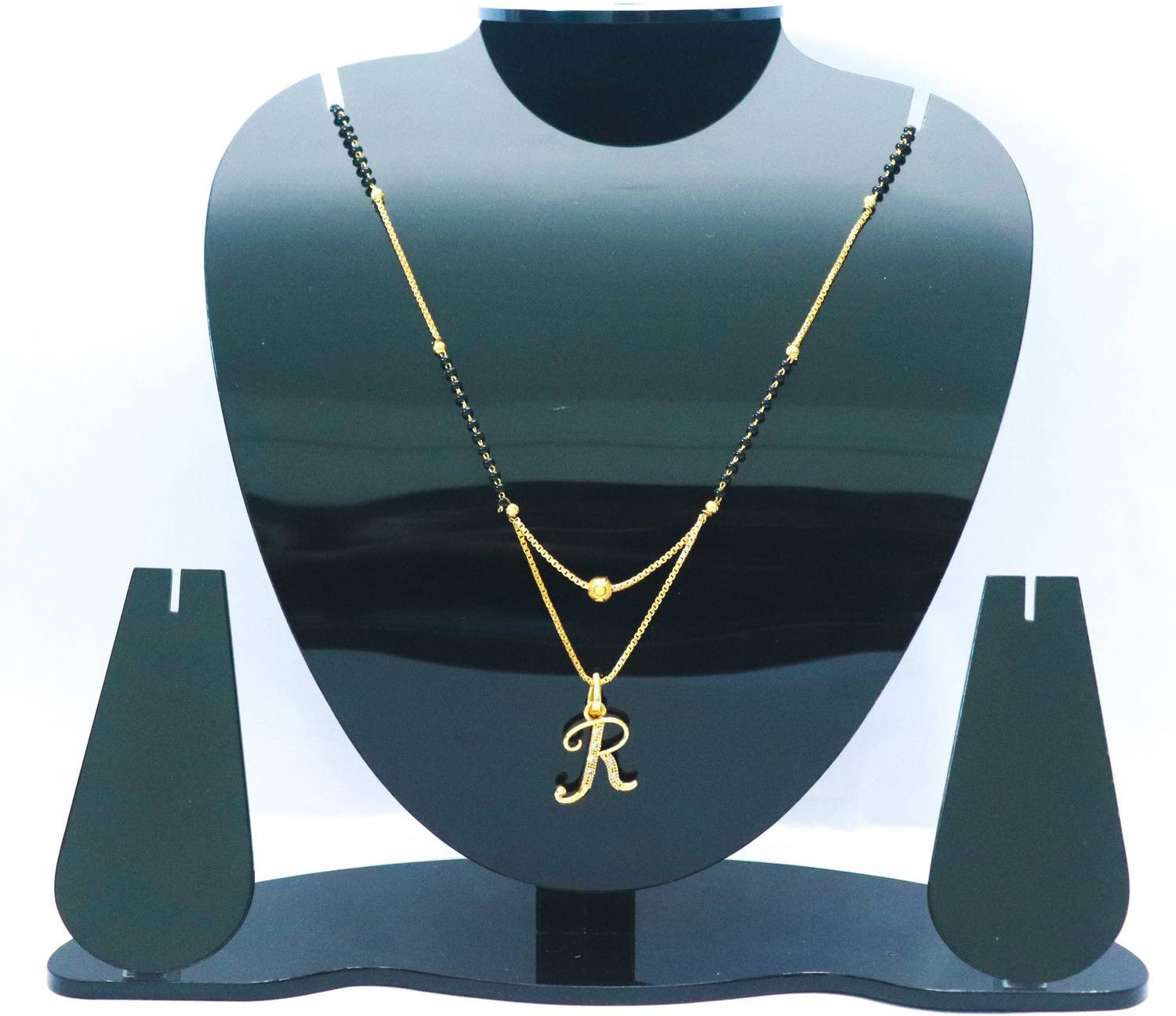 Inspire Next R letter mangalsutra gold plated for women Alloy Mangalsutra Alloy Mangalsutra
