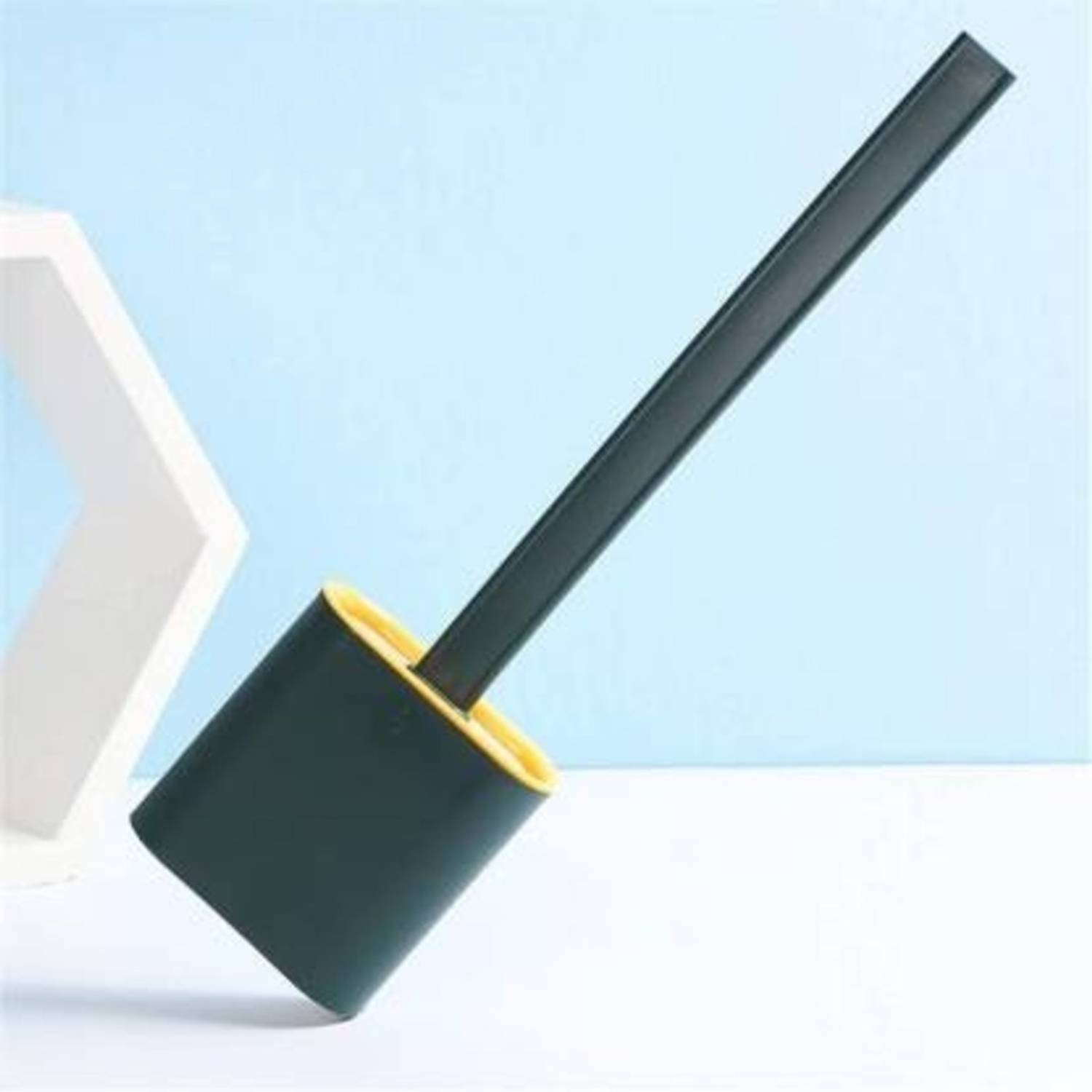 AADISH Silicone Toilet Brush with Holder Stand , Brush for Bathroom Cleaning Silicone Brush and Holder Silicon Flex Toilet Cleaning Brush,Quick Drying Flexible Bristles Brush with Holder