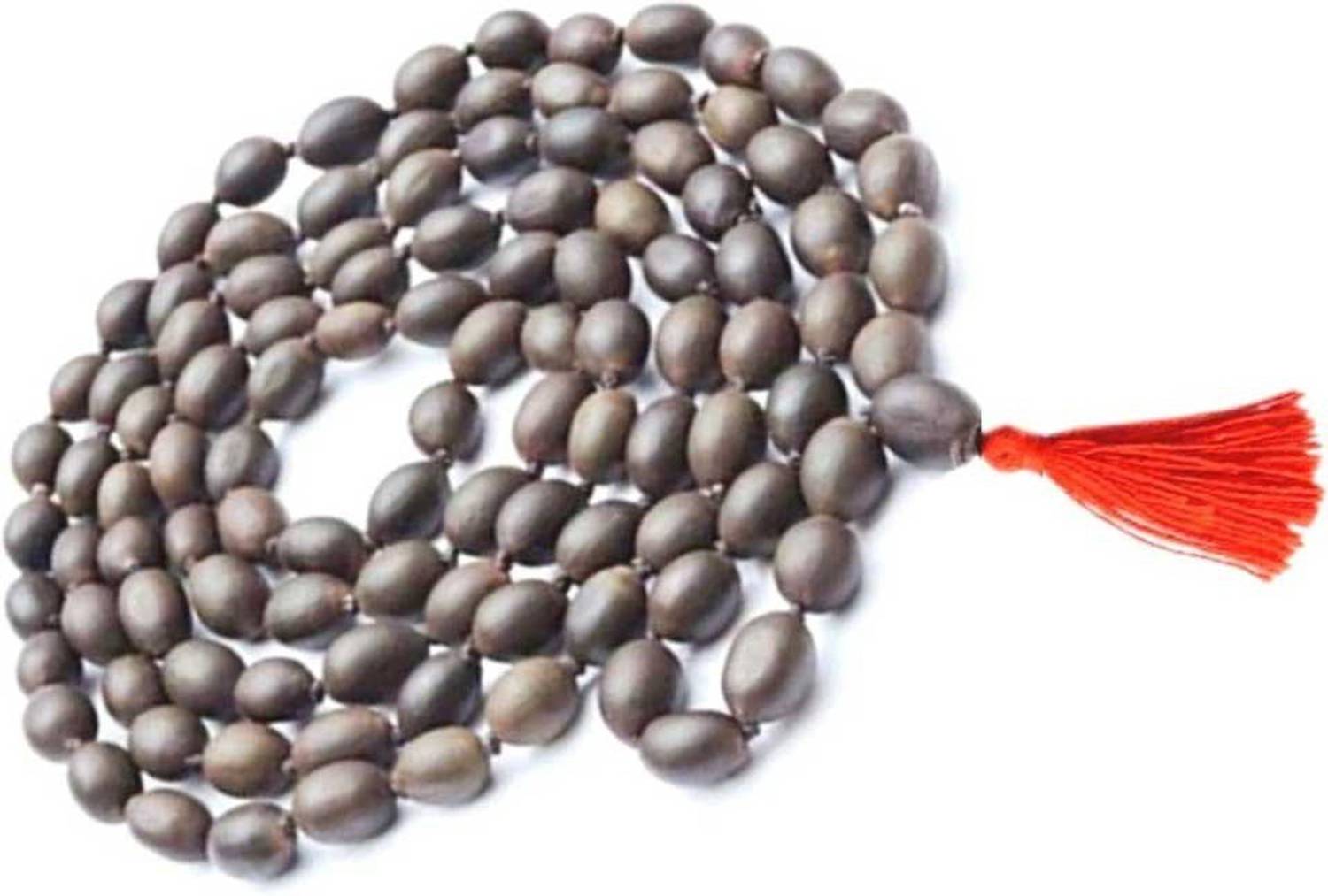 A1 Laxmi Ganesh Kamal Gatta Mala with 108 Lotus Seed KamalGatta Japa Mala Rosary Beads Pooja Beeds Wood Chain Wood Chain