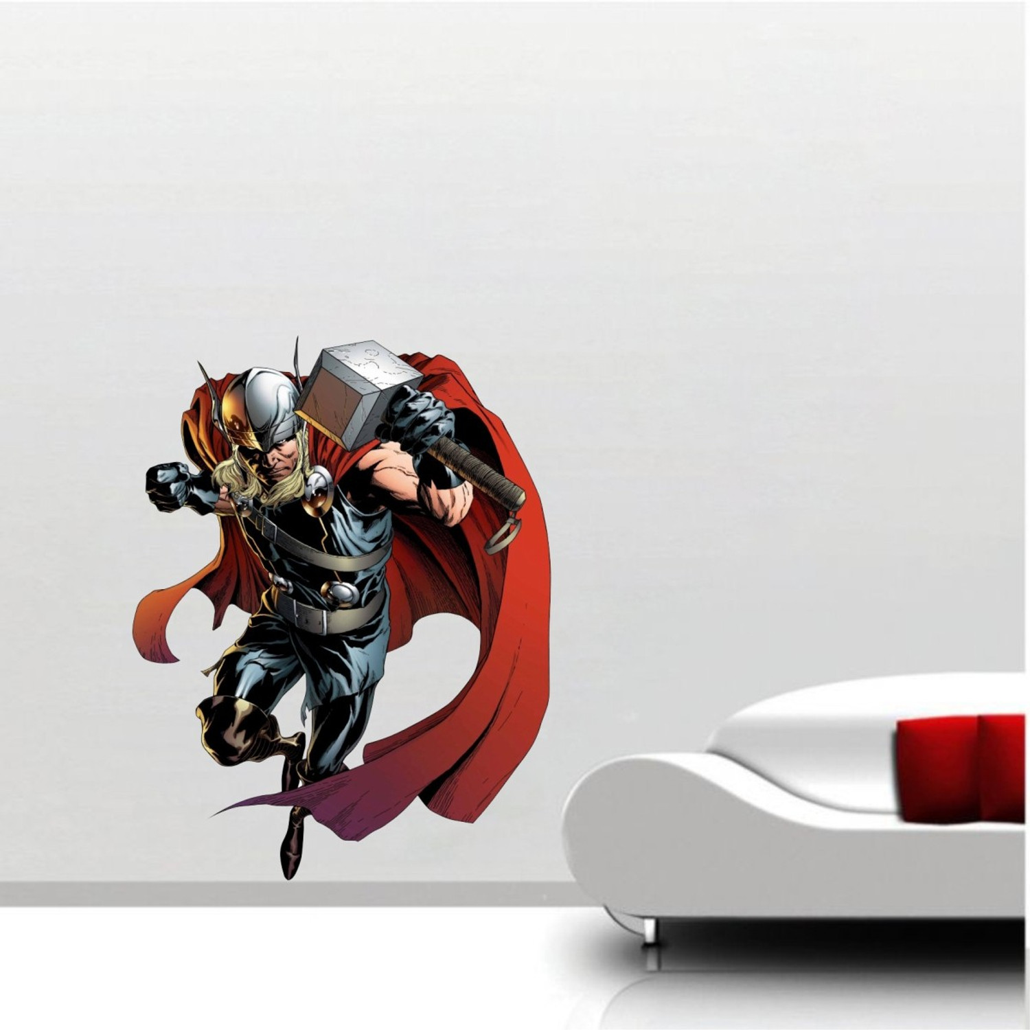 Image of wildartcreation 45 cm Marvel Legends Series Thor Wall Sticker (48Cm X37Cm) Self Adhesive Sticker