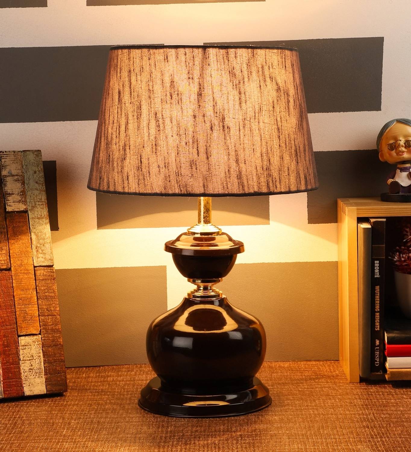 foziq Modern Fabulous Designer Table Lamp (40.5 cm, Grey)