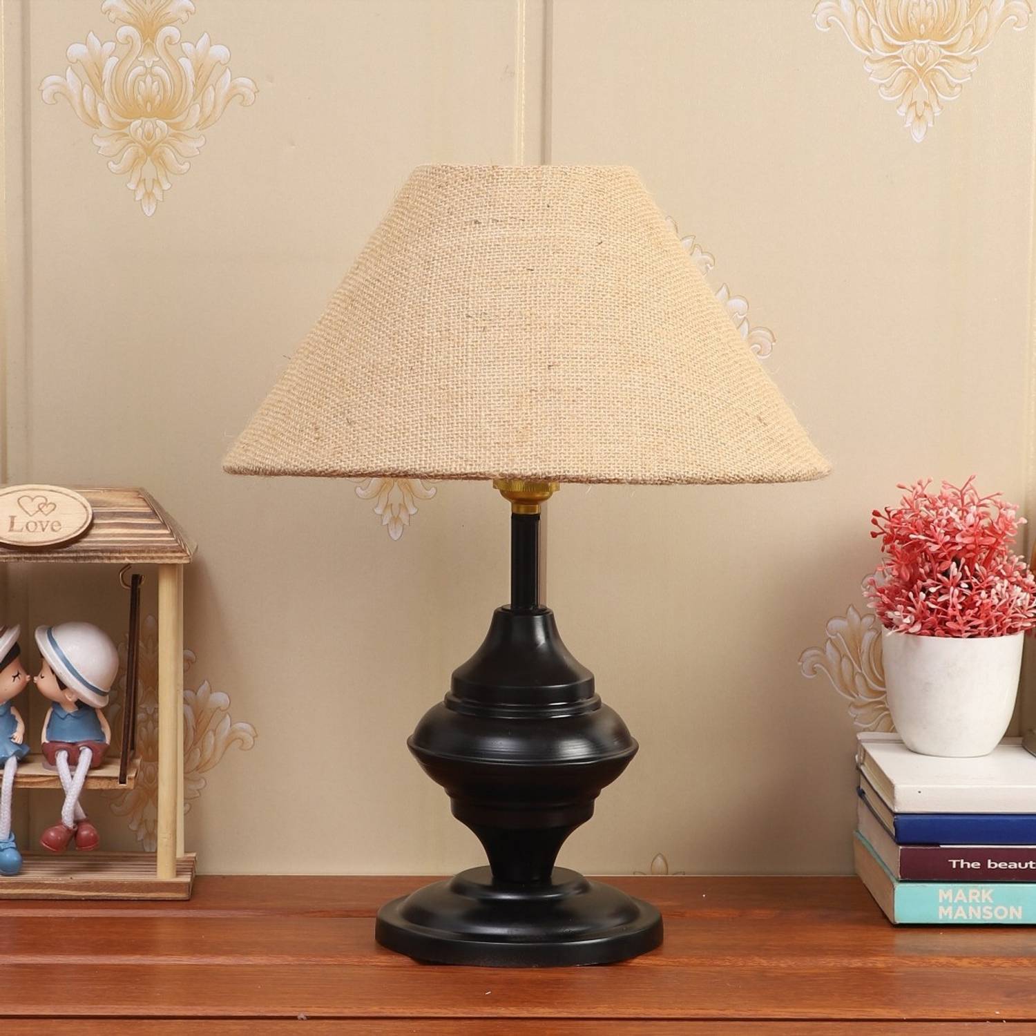 foziq Modern Stylo Designer Table Lamp (34.5 cm, Brown)