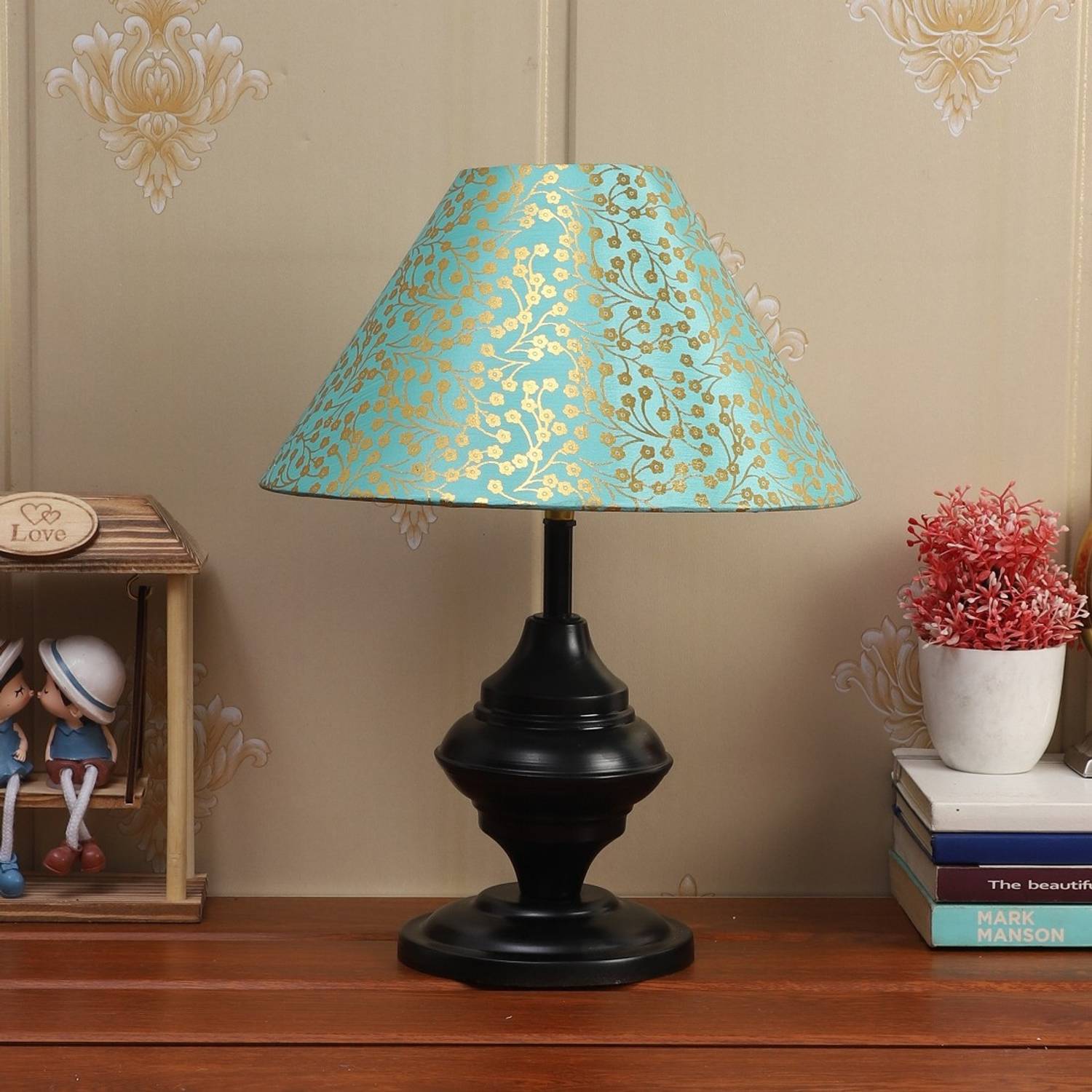 foziq Modern Stylo Designer Table Lamp (34.5 cm, Green)