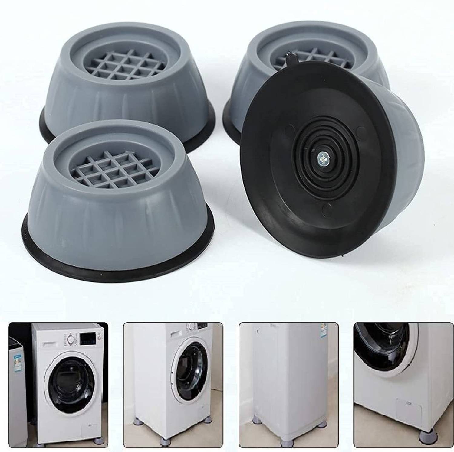 AJB AJB Noise Reducing and Anti Slip Anti Vibration Rubber Washing Machine Feet Pads, Anti-Walk Dryer Washer Vibration Pads,Washing Machine Stabilizer Table Legs