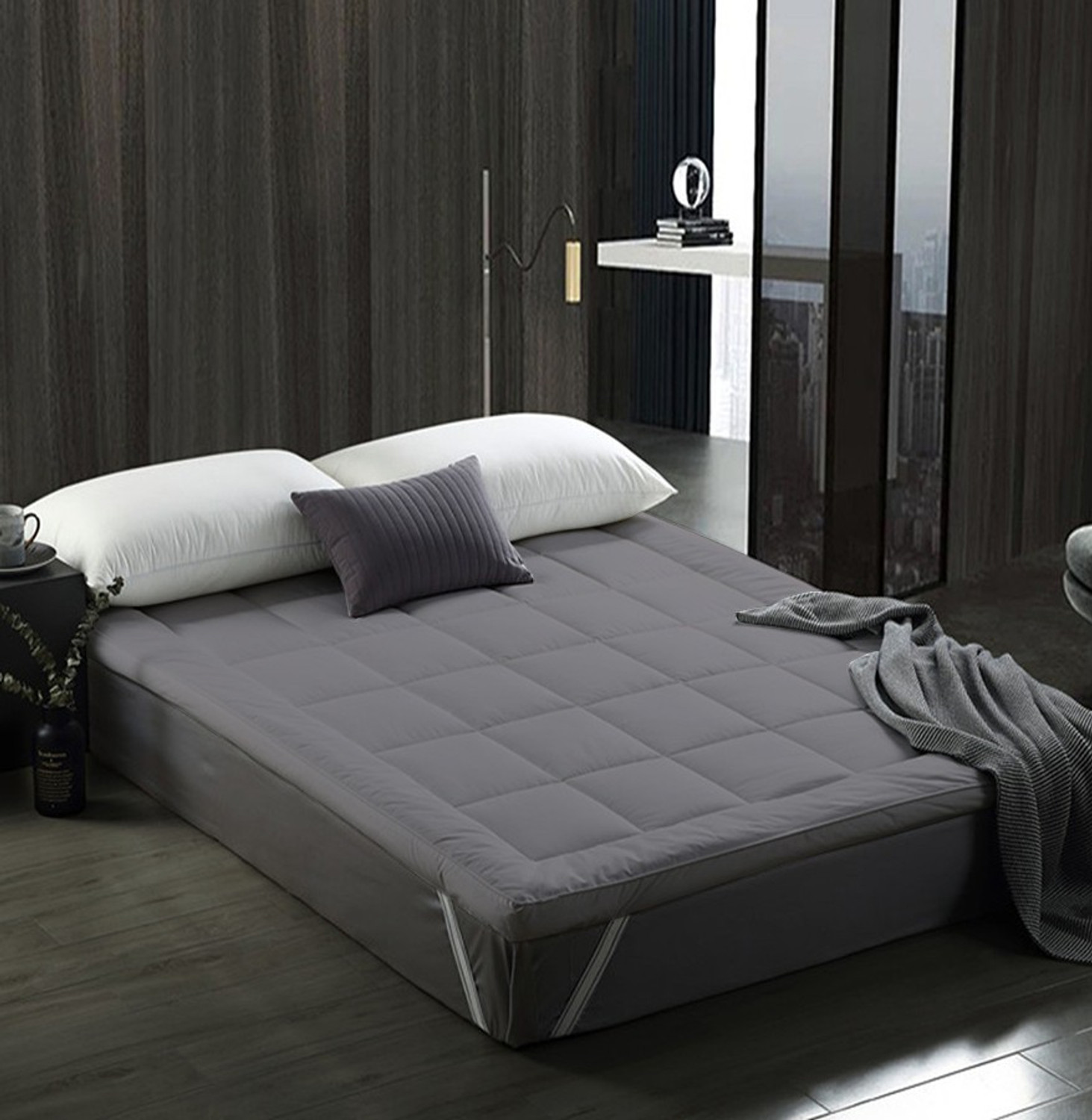 Image of Riyans group 2 inch (5.08 cm) King Size Microfibre Breathable, Stretchable, Waterproof Mattress Topper