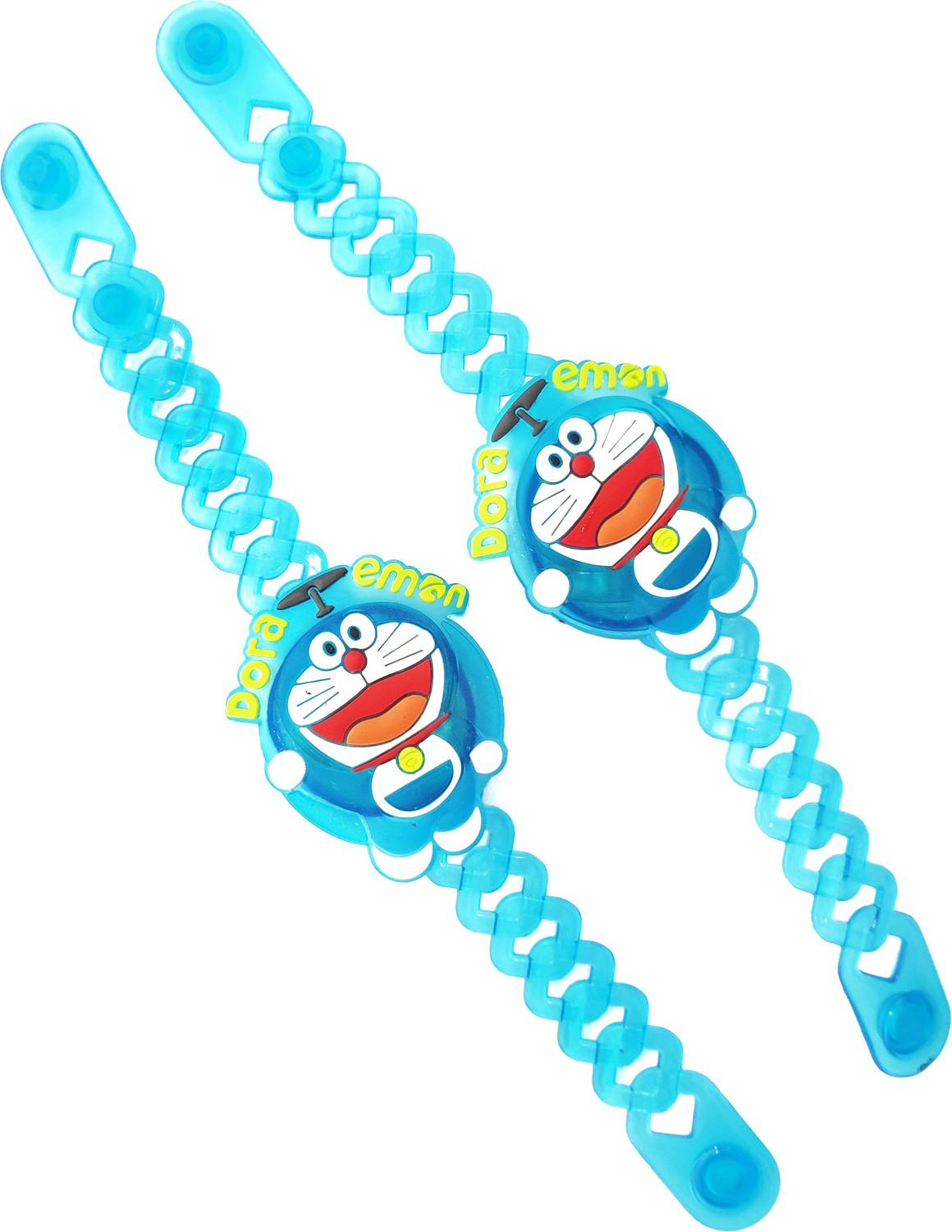 Kids Kids Rakhi-2 Pc-Watch Doremon Plastic (PVC), Mauli Thread Rakhi by Business Squad