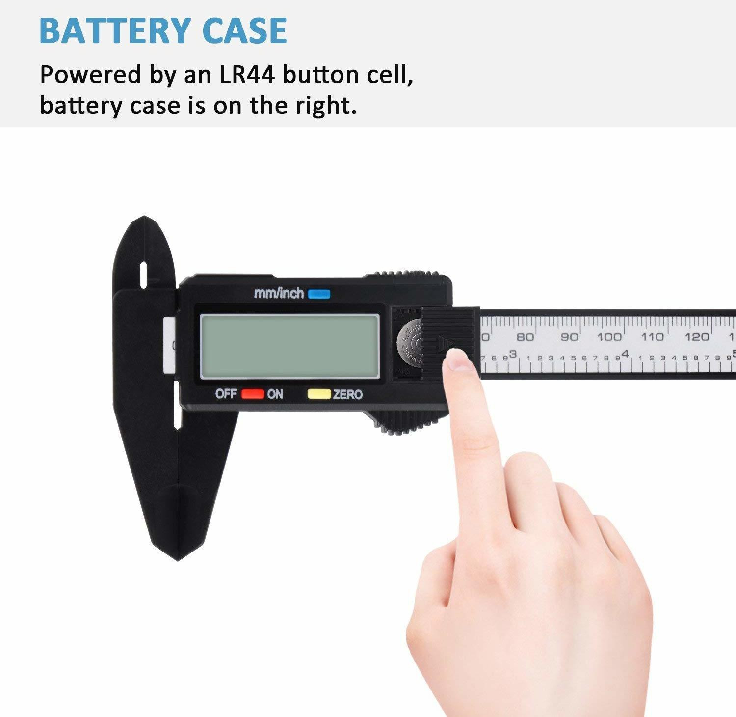 Image of MFORALL Inch and Millimeter Conversion Measuring Digital Vernier Caliper with Large LCD Screen, Auto-off Feature for Household /DIY Measurement Inch and Millimeter Conversion Measuring Digital Vernier Caliper with Large LCD Screen, Auto-off Feature for Household /DIY Measurement (0-6 inches) Digital Caliper