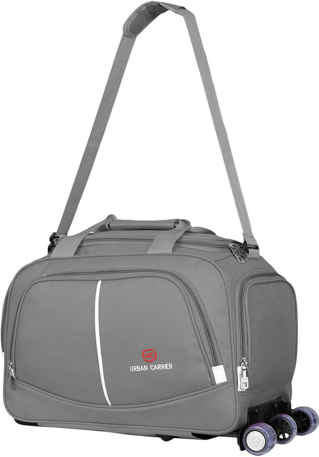 Image of urban carrier (Expandable) 65 L Stylish Trolley Bag For Traveling Travel Duffel Luggage Bag Grey Duffel With Wheels (Strolley)