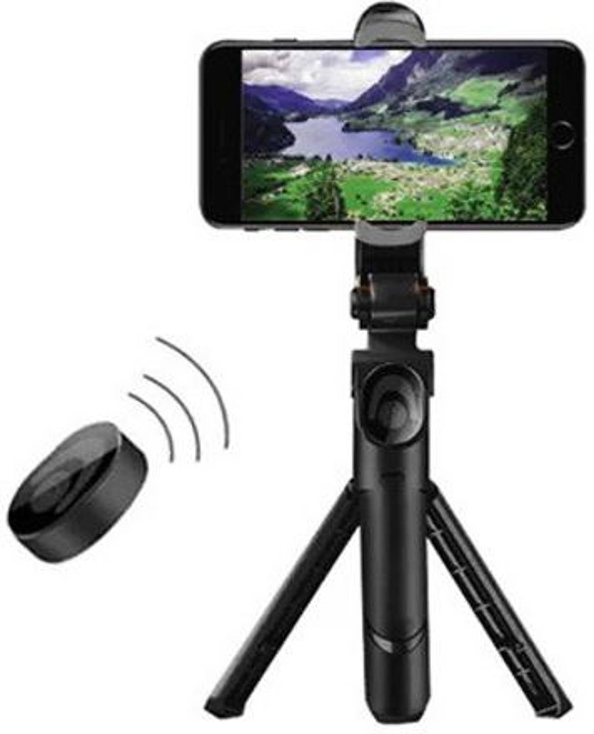 EAYS XT 02 Bluetooth Extendable Selfie Stick with Wireless Remote and 2 Level Fill Light for Making TikTok, Vlog Videos and Tripod Stand Selfie Stick for for Mobile and All Smart Phones Tripod 3 Axis Gimbal for Camera, Mobile