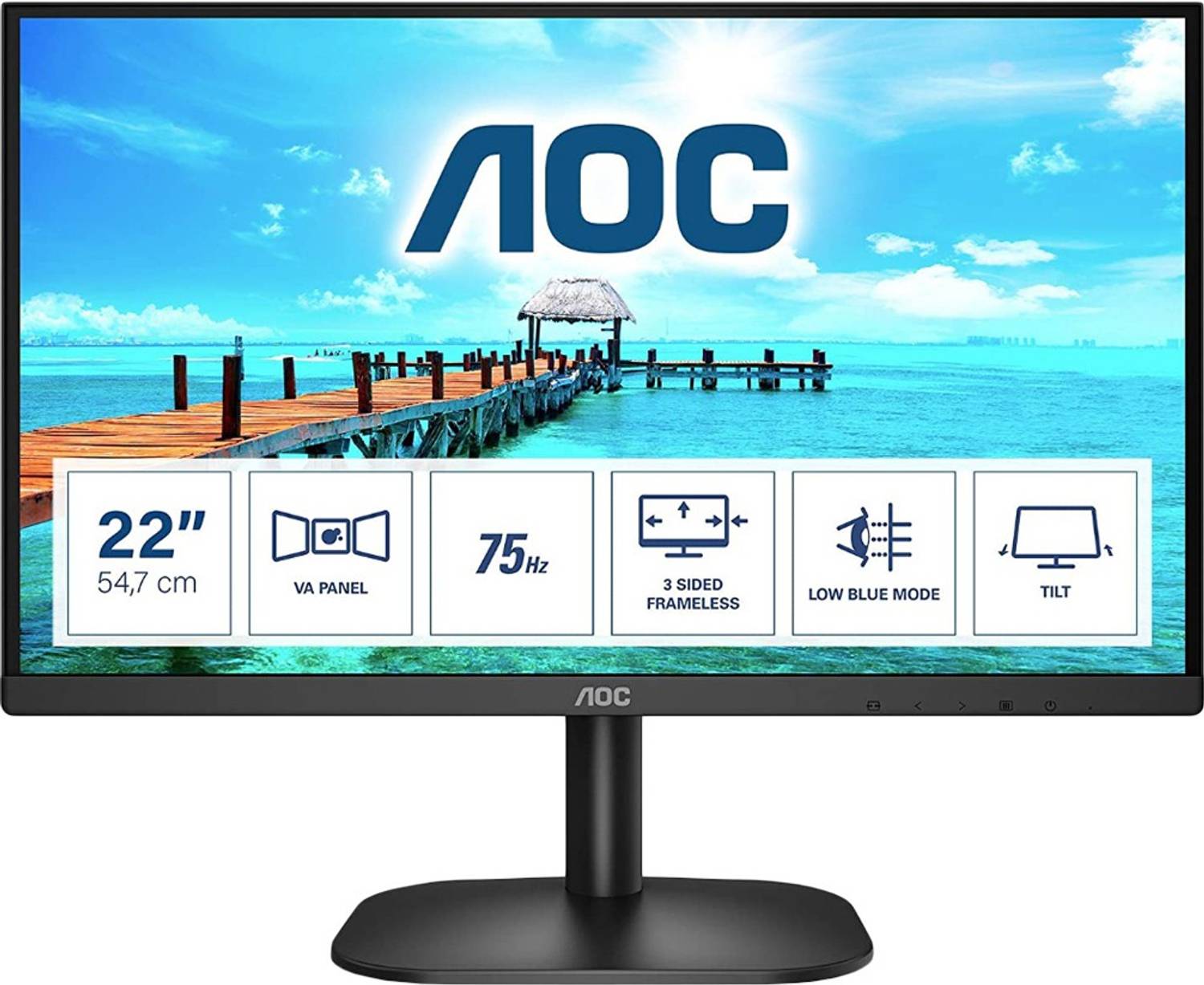 AOC 54.61 cm (22 inch) Full HD Monitor (22B2HM)