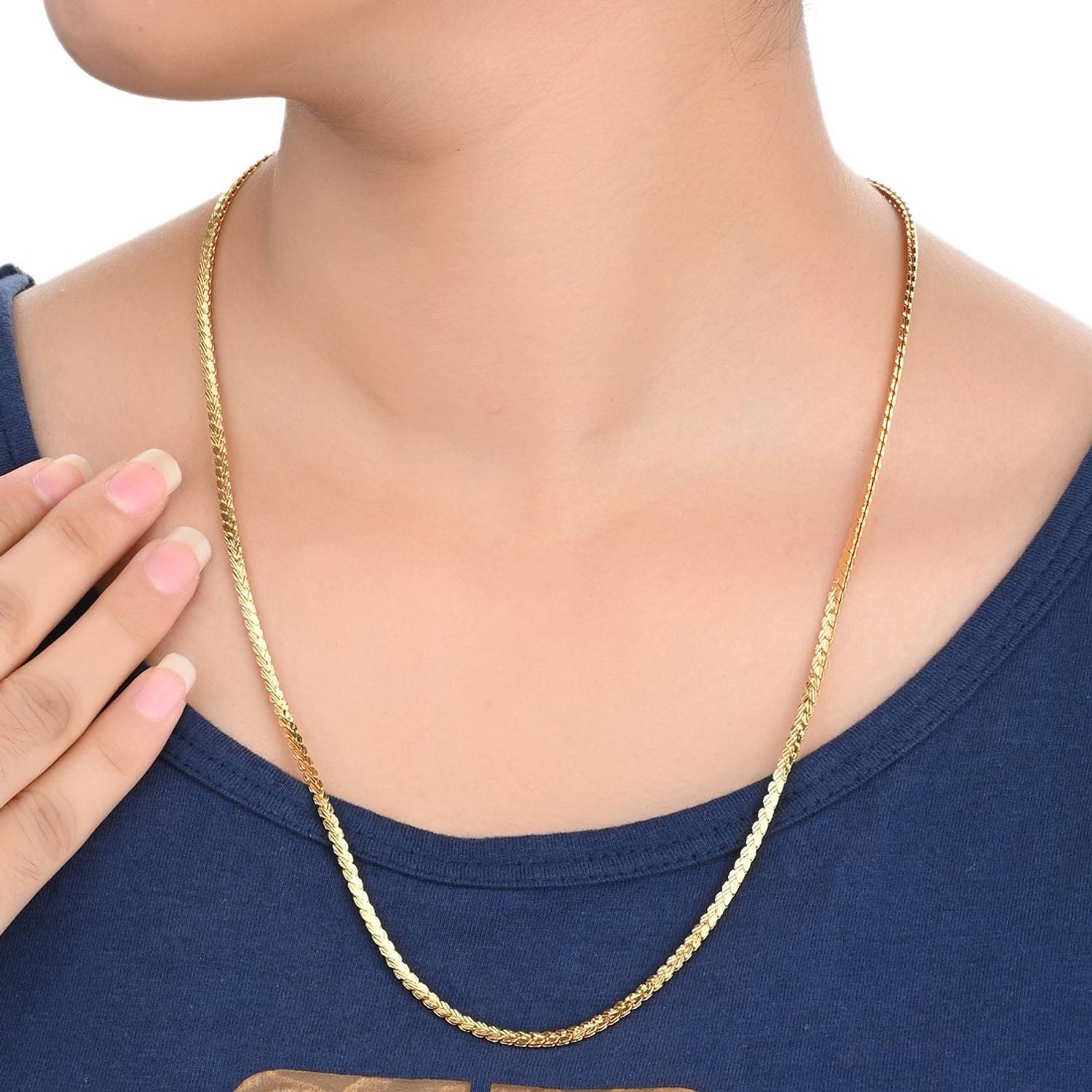 3SIX5 22inches Long Trendy Fancy Latest Design Neck Chain Combo