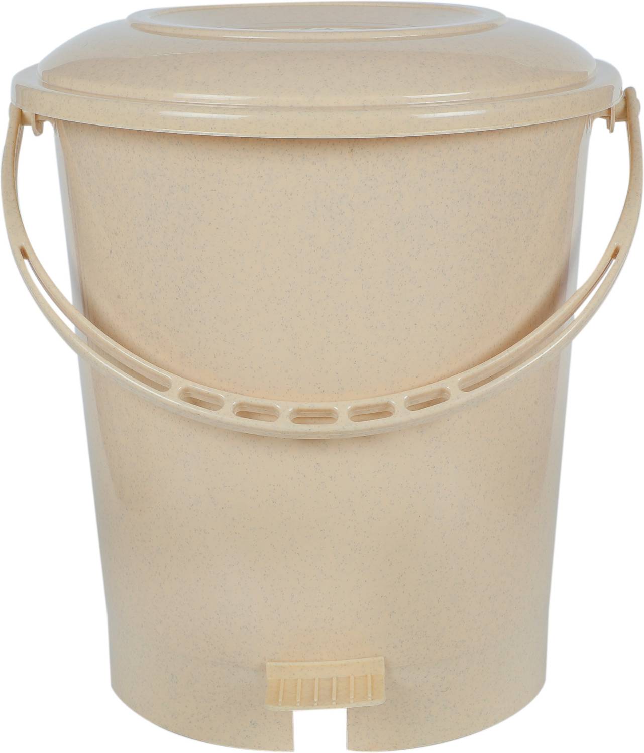AVAIKSA New Modern Unique Design Plain Pedal Bin ( 12 L - Beige ) Plastic Dustbin
