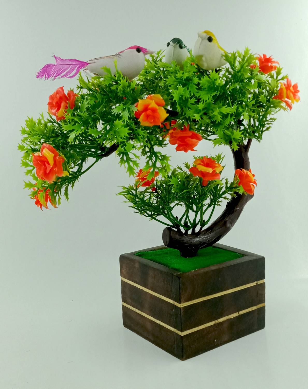 RESILIENCE Artificial Plant with Beautiful Birds and Indoor Home