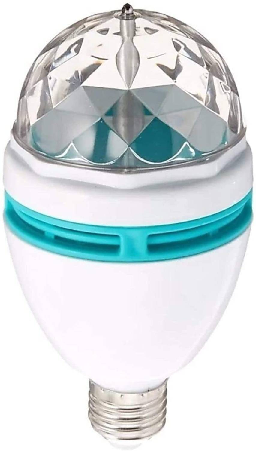 Birudmart LED Crystal Rotating Bulb Magic Disco Light Lamp for Party Home Diwali Single Disco Ball