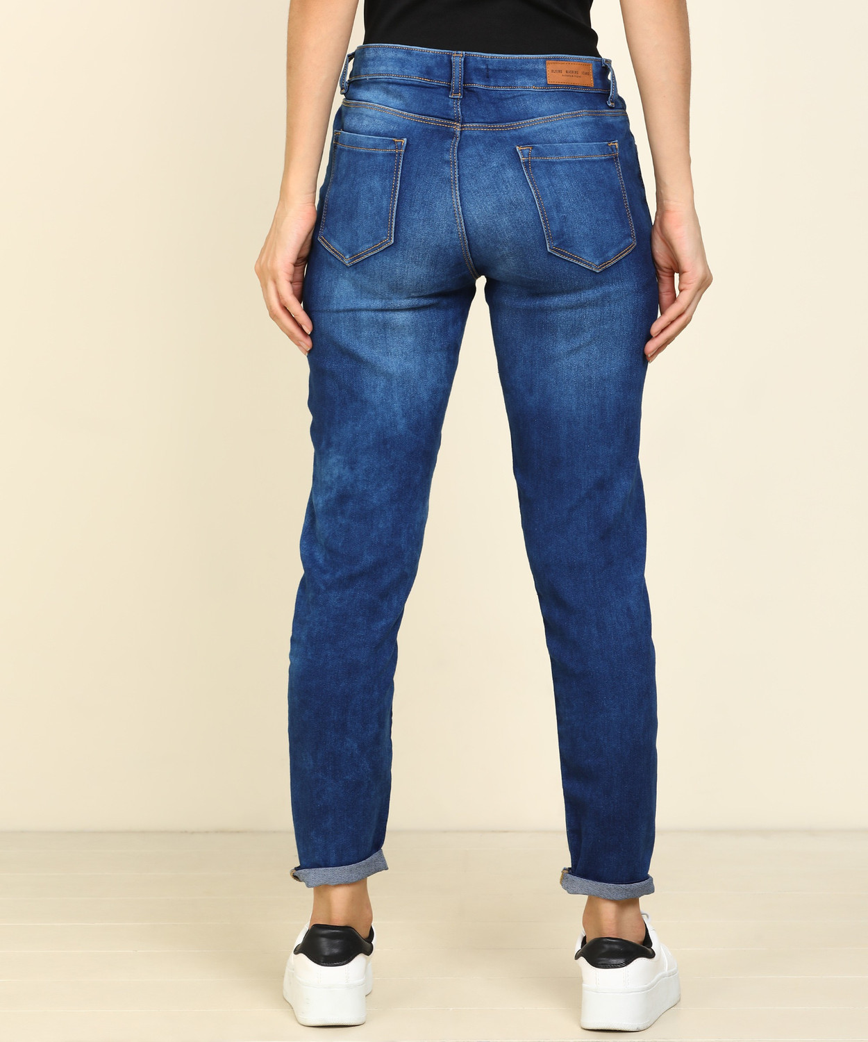 Image of FLYING MACHINE Skinny Women Blue Jeans