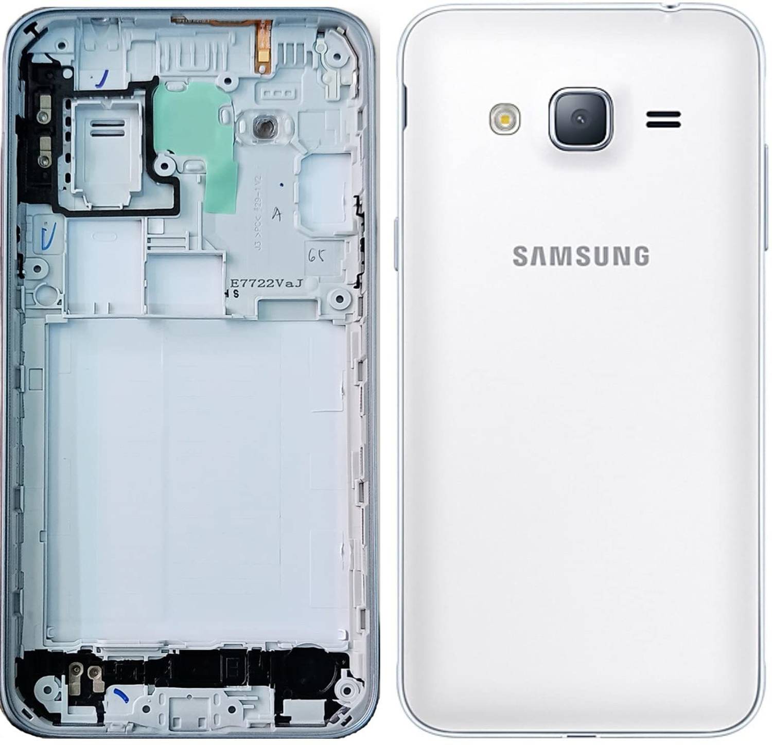Unique4Ever SAMSUNG Galaxy J3 Back Panel (White)