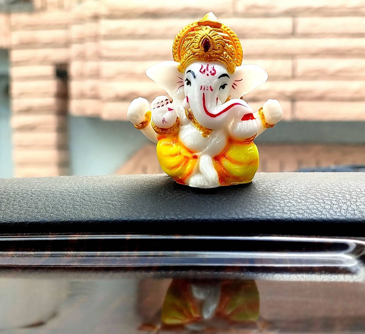ArtofDot Car Dashboard Ganesha | Handpainted Lord Ganesha Idols for home decor|God idols for car dashboard,Ganesha Idol for car dashboard, gifts And home,Ganesh idol in Spiritual & Festive Décor,table decoration items,home decor showpieces,Decorative items Decorative Showpiece  -  5 cm