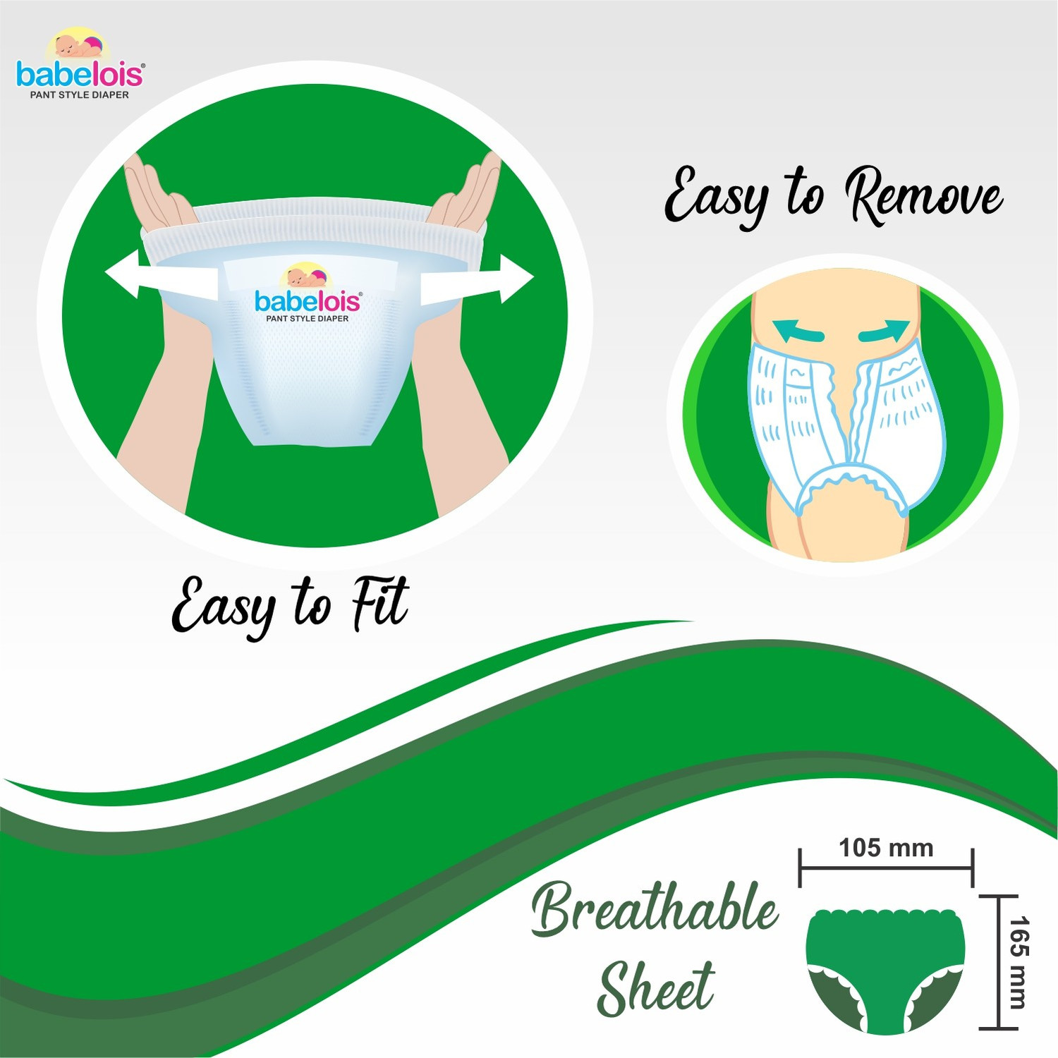Image of babelois Pant Style Diaper,Small Size,24 pant with advance gel technology Pant Diapers - S