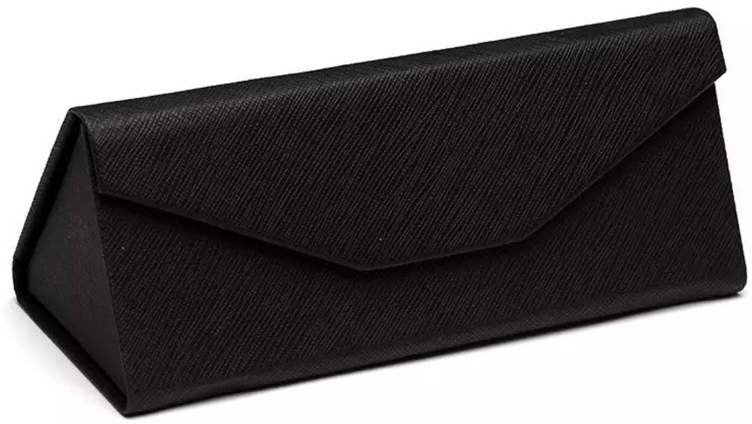 Augen Unisex leather TriFold Grey Eyewear Case For Sunglasses & Frames (Pack Of 1) Pouch