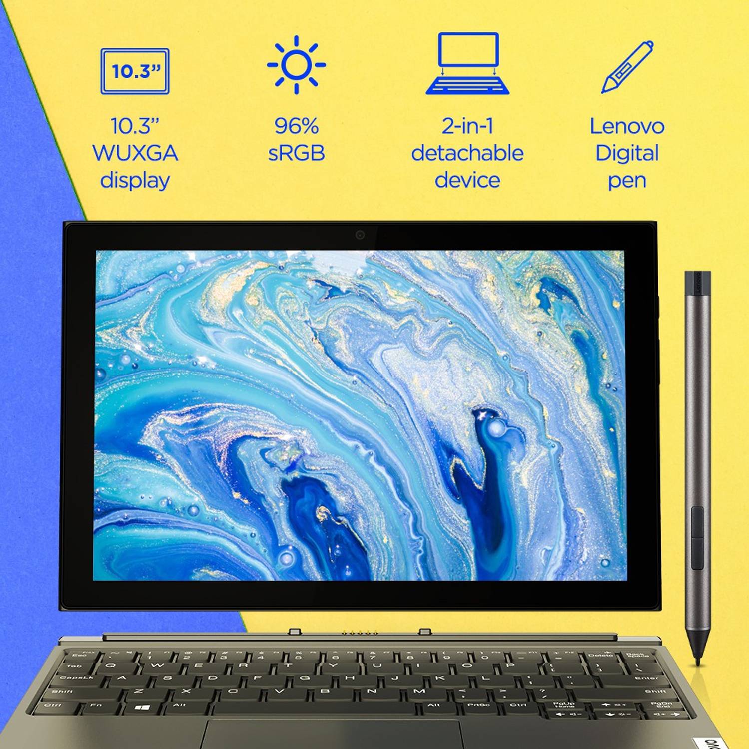 Lenovo Windows Duet 4 GB RAM 128 GB ROM 10.3 inch with Wi-Fi Only