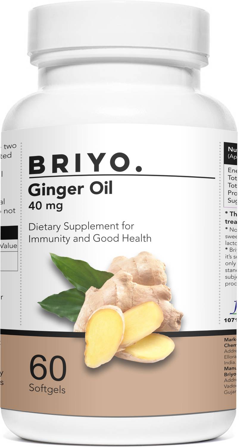 BRIYOSIS Ginger Oil - Dietary supplement to support health Digestion and Immunity