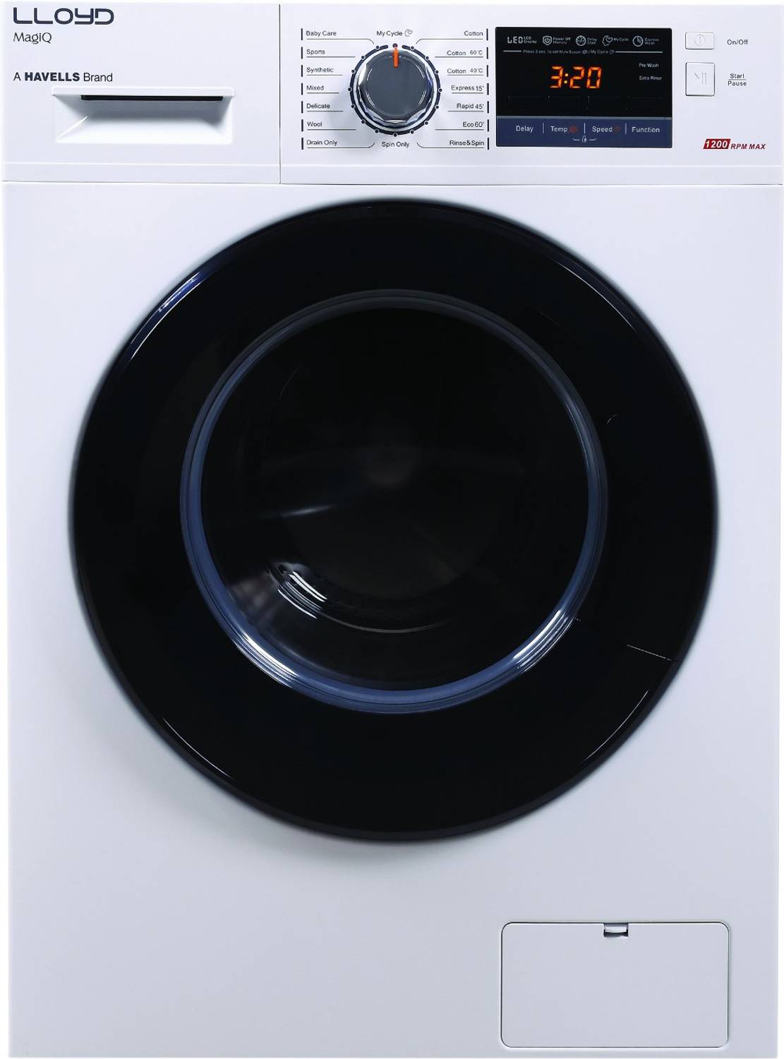 Lloyd 7 kg Fully Automatic Front Load with In-built Heater White