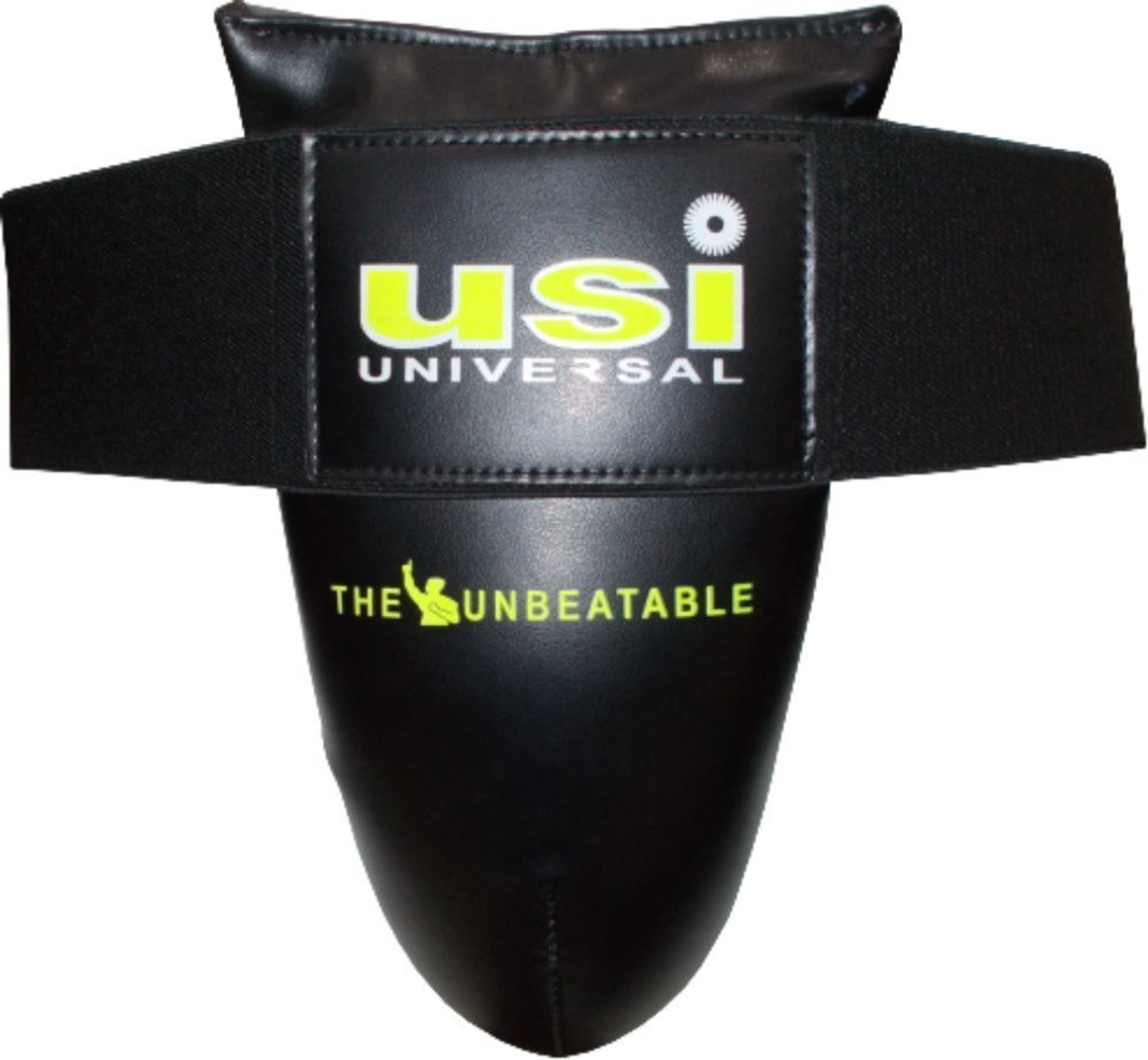 Image of USI UNIVERSAL Men's PU Groin Guard (Neon Black , L /XL) MMA Abdominal Guard