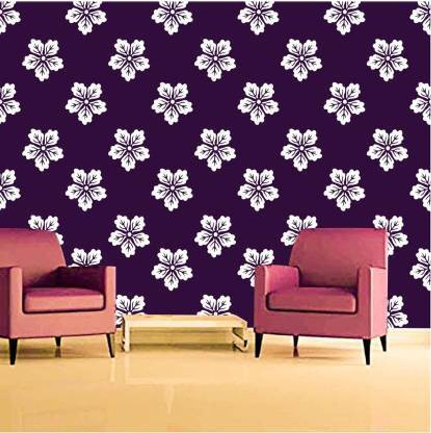 Aaradhya Collection Reusable DIY Designer PVC Wall Stencil Painting for Home Decoration (Floral Pattern, 12 x 12 inches) S3800 Wall Stencil Stencil