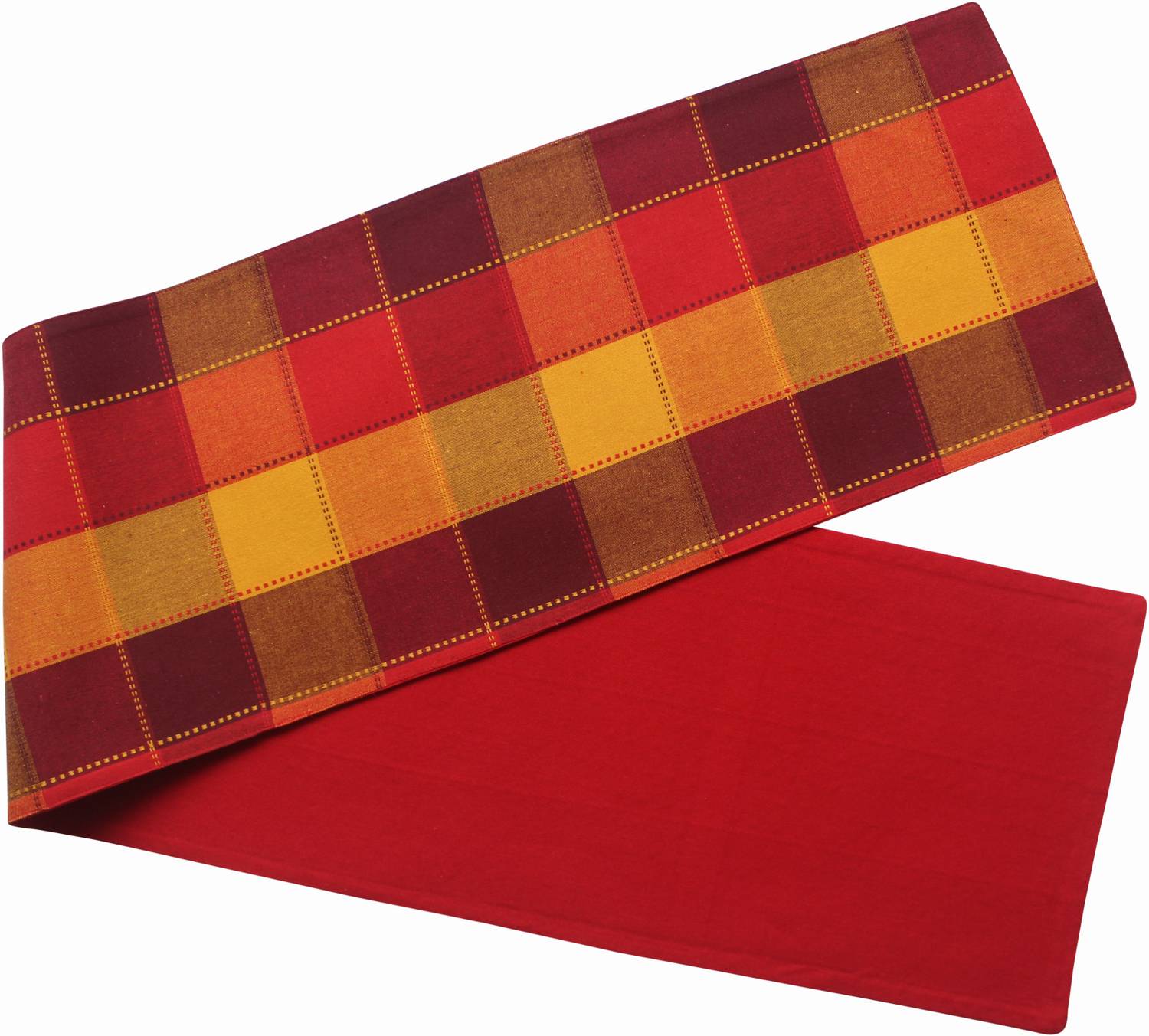 AIRWILL Red, Yellow 152 cm Reversible Table Runner
