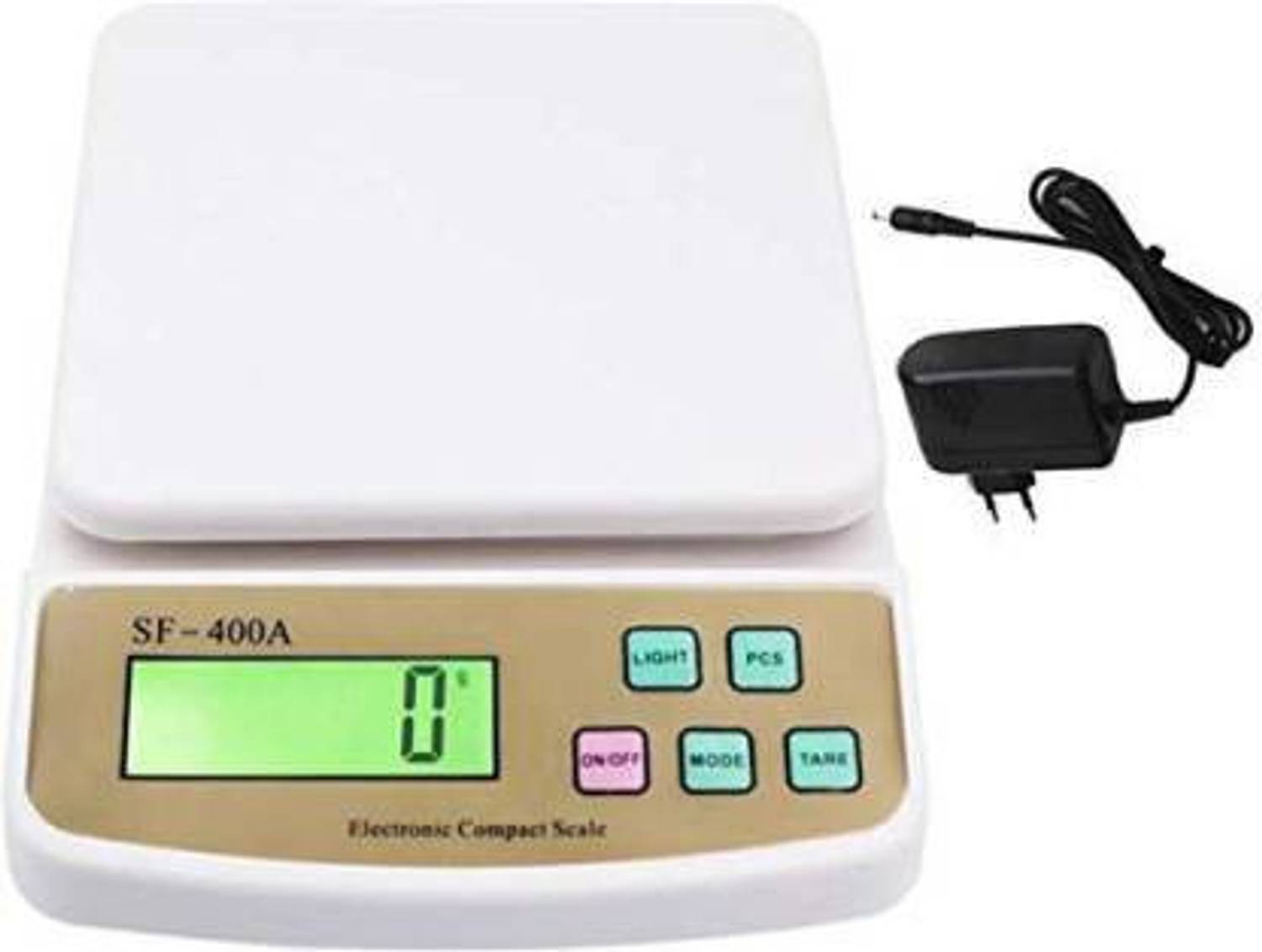 RTB Electronic Digital 1Gram-10 Kg Weight Scale Lcd Kitchen Weight Scale Machine Measure for measuring fruits,shop,Food,Vegetable,vajan,offer,kata,weight machine Weighing Scale for grocery,kata,taraju,shop,computer kata,tarazu,jewellery,sabzi, Weighing scale (White) (adaptor included) Weighing Scale
