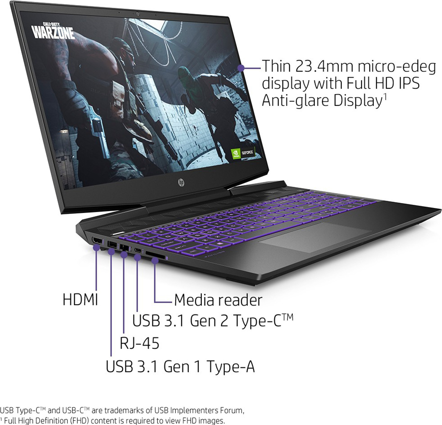 Image of HP Pavilion Intel Core i5 10th Gen 10300H - (8 GB /1 TB HDD /256 GB SSD /Windows 10 Home /4 GB Graphics /NVIDIA GeForce GTX 1650Ti /144 Hz) 15-dk1514TX Gaming Laptop