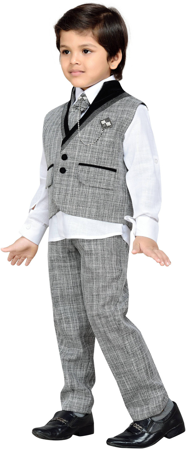 Image of AJ Dezines Boys Festive & Party Shirt, Waistcoat and Pant Set