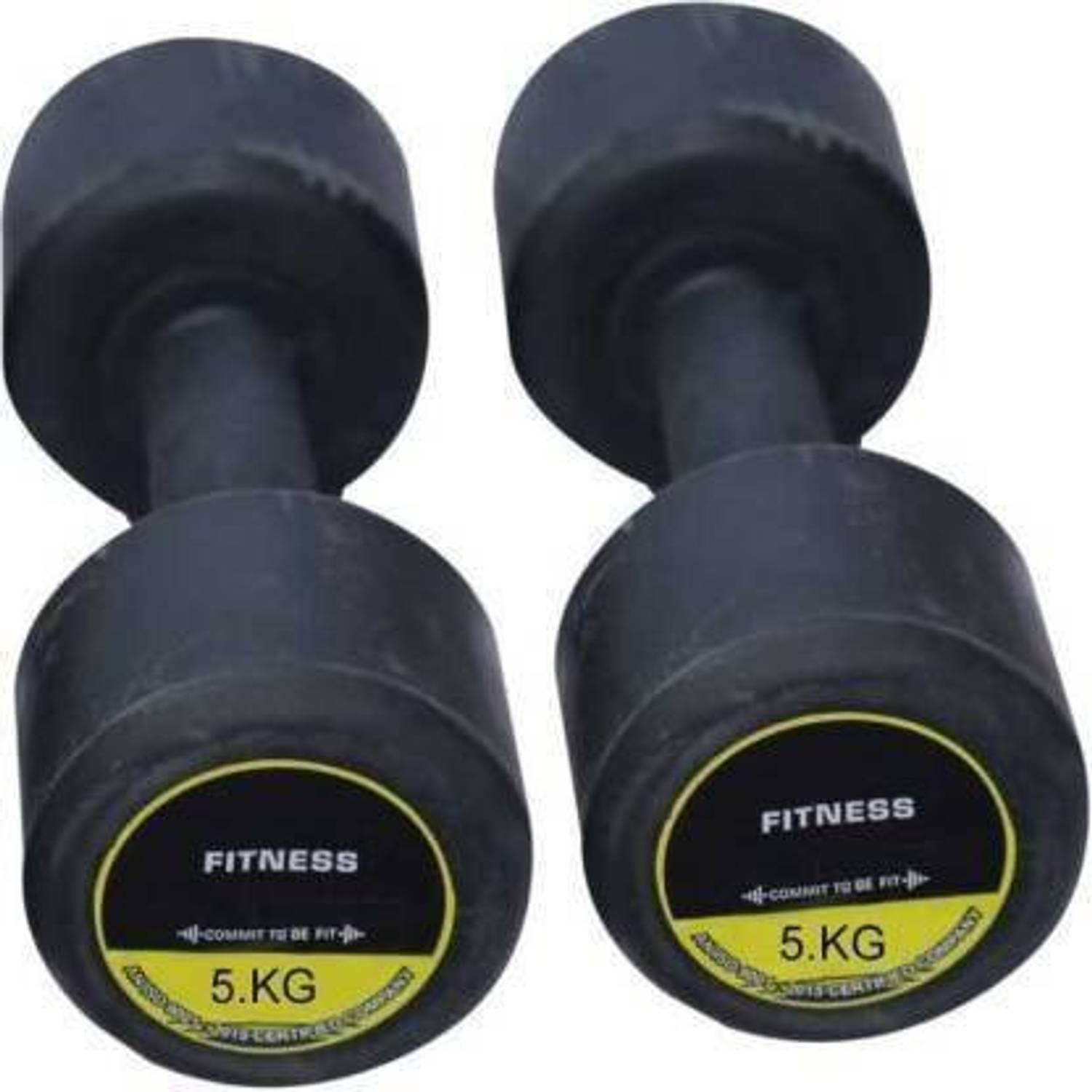sportsistic 5Kg X 2 Rubber Dumbbell - Image 1
