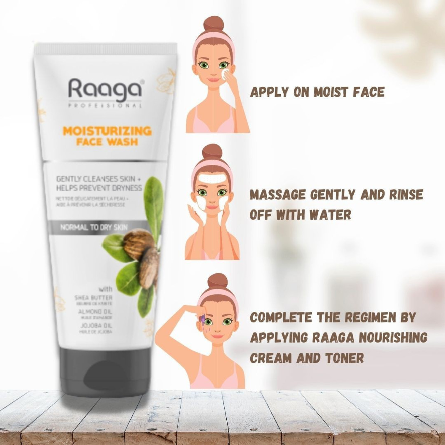 Image of RAAGA PROFESSIONAL Moisturizing (80ml) Face Wash