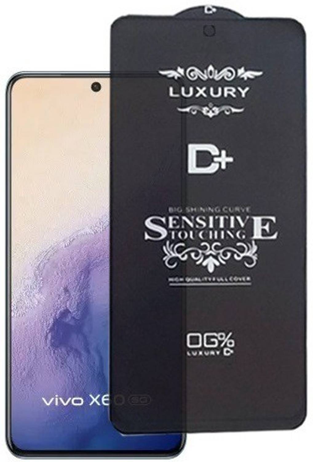 A-Allin1 Edge To Edge Tempered Glass for Vivo X60, (Premium Luxury D+ Sensitive Touching Edge to Edge Tempered Glass With Camera Open Cut)