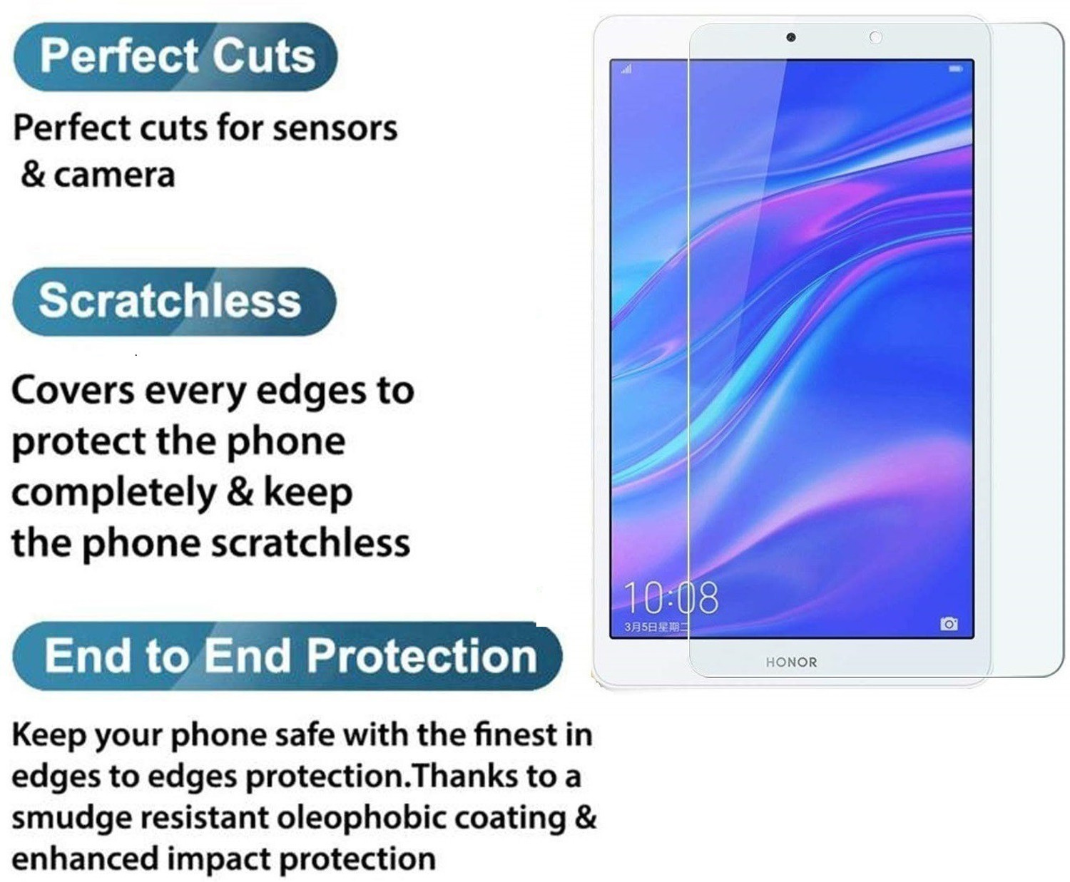 Image of A-Allin1 Tempered Glass Guard for Honor Pad 5 8 inch