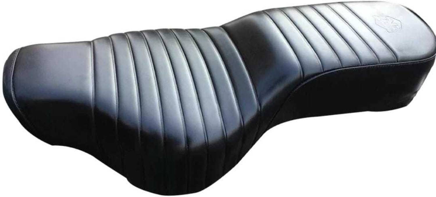 ANK Black Leatherite Durable & Comfortable Electra Seat Cover Orignal Look Black For Royal Enfield Electra , Standard Single Bike Seat Cover For Royal Enfield Classic, Classic 350, Classic 500, Classic Chrome