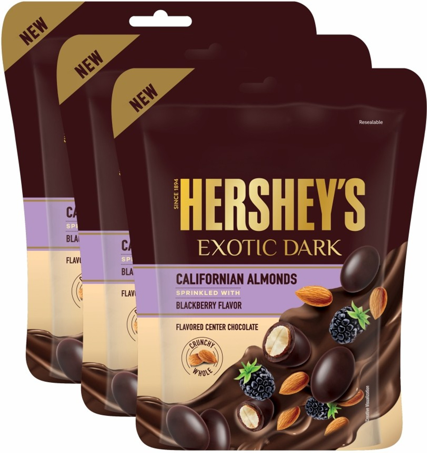 Image of HERSHEY'S Exotic Dark Californian Almond Blackberry Truffles