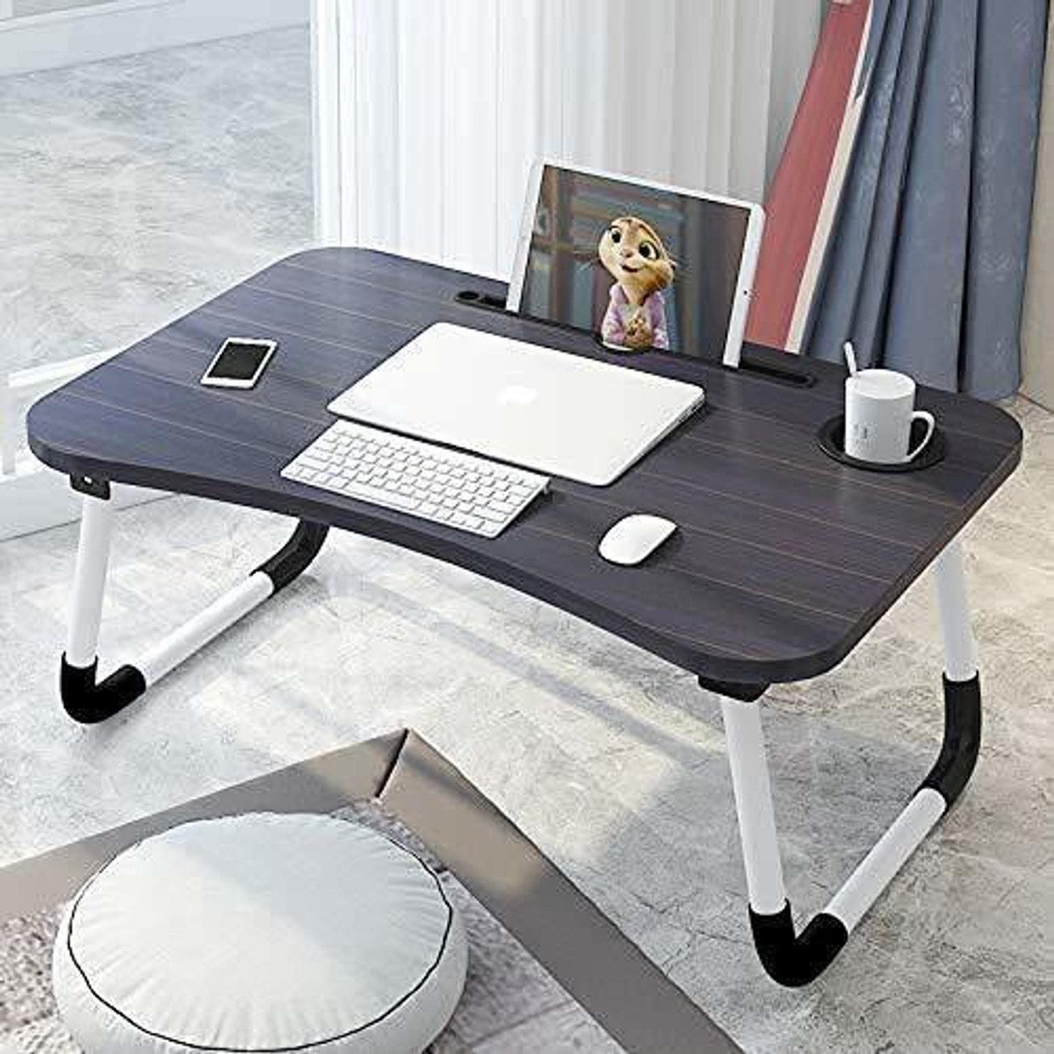 Image of FurniGully Wood Portable Laptop Table