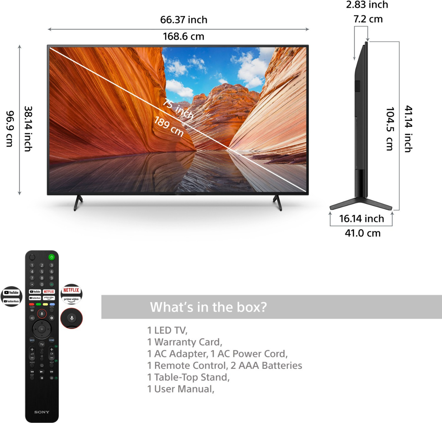 Image of SONY Bravia 189 cm (75 inch) Ultra HD (4K) LED Smart Google TV