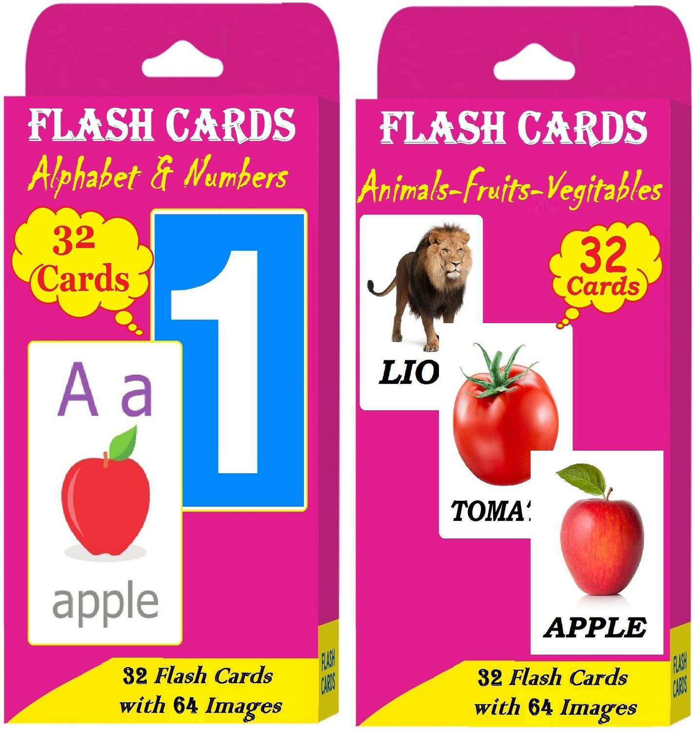 SA Tamil & English Flash Cards for Kids | 96 Flash Cards & 192
