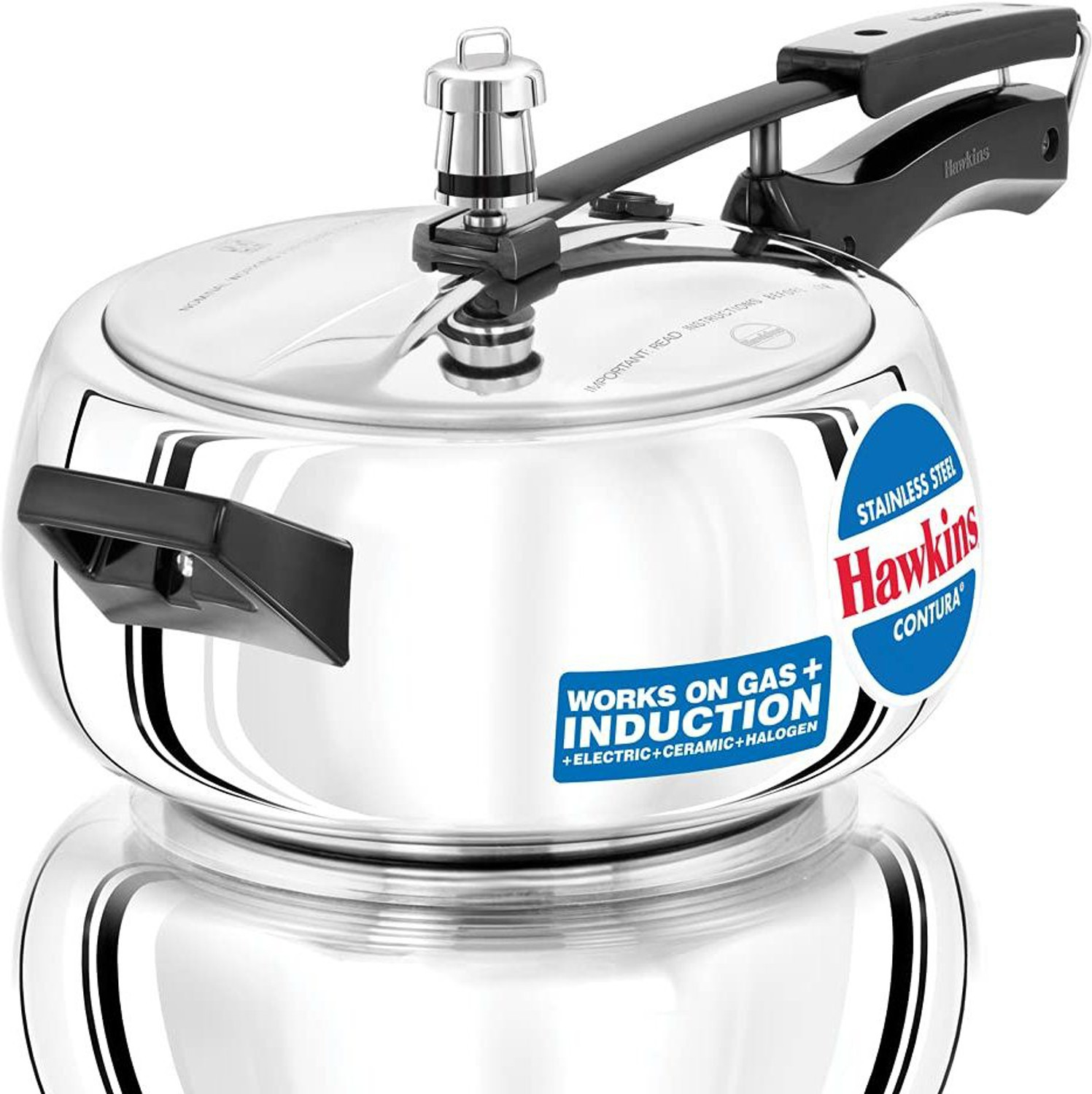 Image of Hawkins Hawkins Contura (SSC20)2 L, (SSC35) 3.5 L, Induction Bottom 2 L, 3.5 L Inner Lid Induction Bottom Pressure Cooker