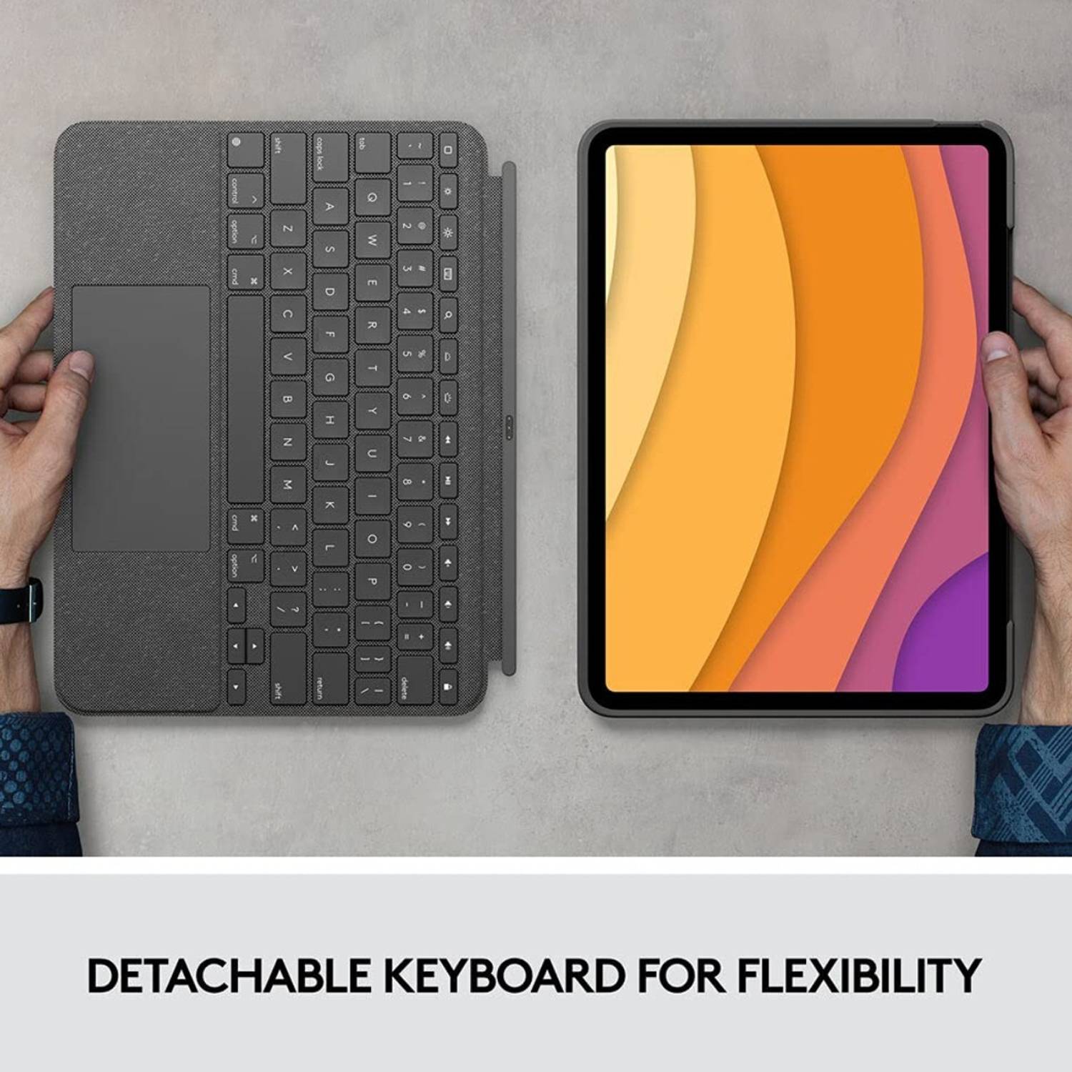 Logitech Combo Touch for iPad Air Bluetooth Handheld Tablet