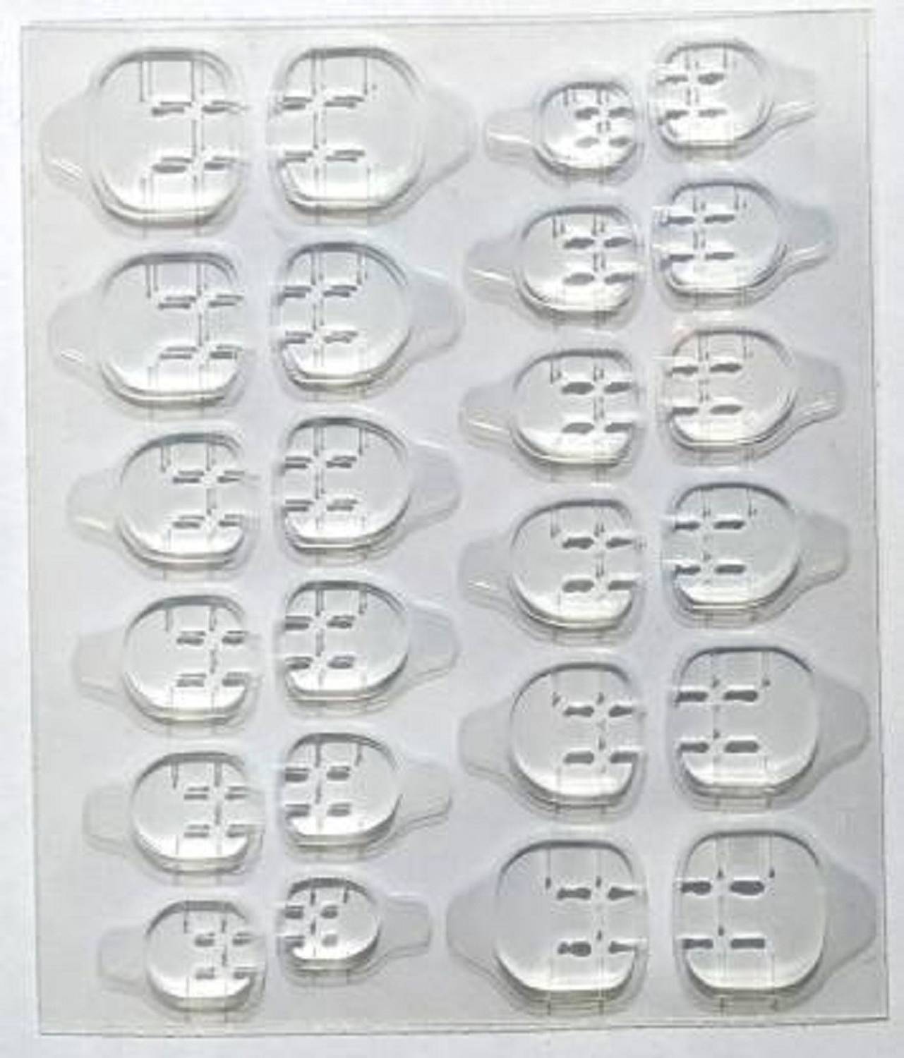 BEAUTY DESIRE Imported Best Quality 1 Sheet (24 Pics) Waterproof Breathable Jelly Double Sided Adhesive Tabs Nail Glue Sticker False Nail Tips (Transparent)