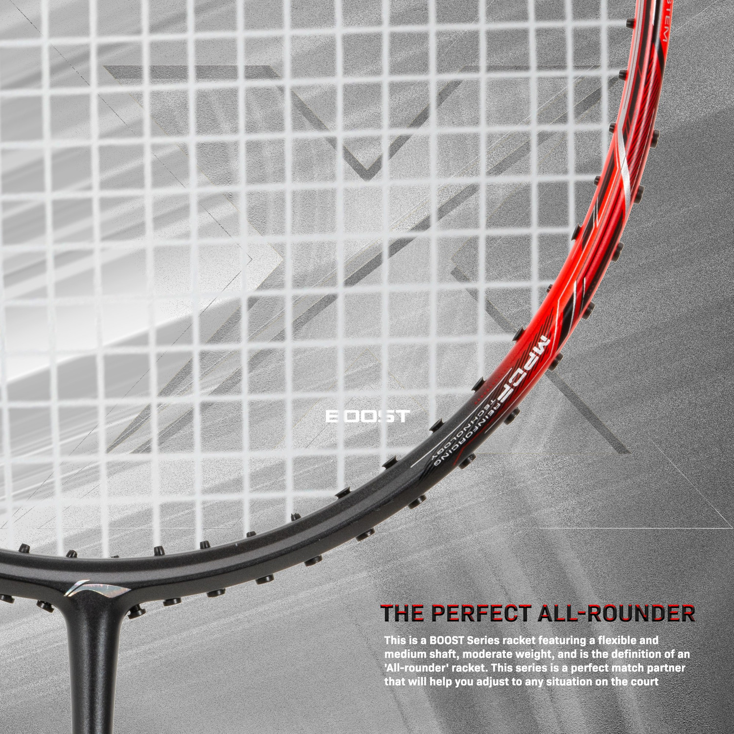Image of LI-NING 3D Calibar X Boost Carbon Graphite Red, Black Strung Badminton Racquet